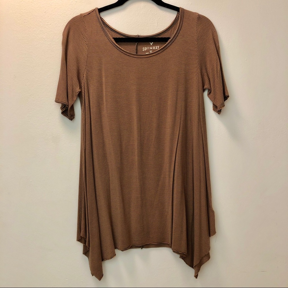 Soft striped tunic